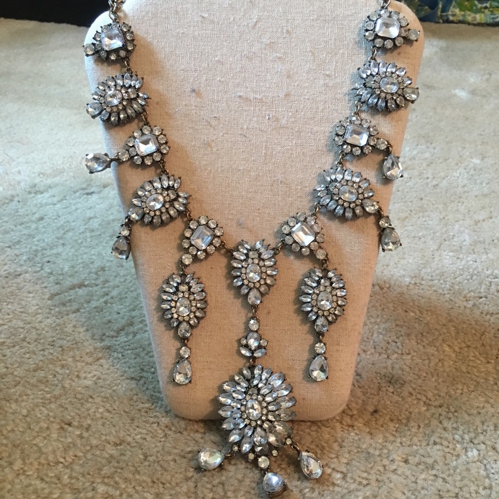 J.Crew inspired statement crystal necklace